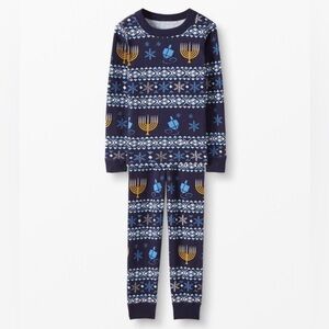 Hannah Andersson Hanukkah Winter Print Pajama Set Sz 3